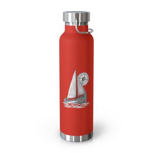 Vacuum Insulated Bottle - Sailboat/Compass