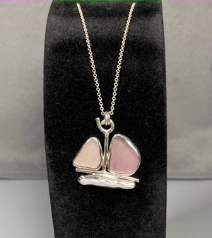 Sailboat Sea Glass Necklace