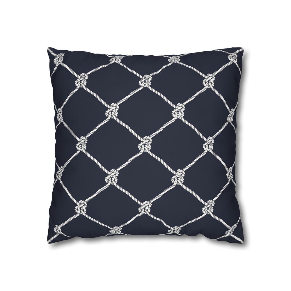 Square Canvas Pillowcase - Navy Rope