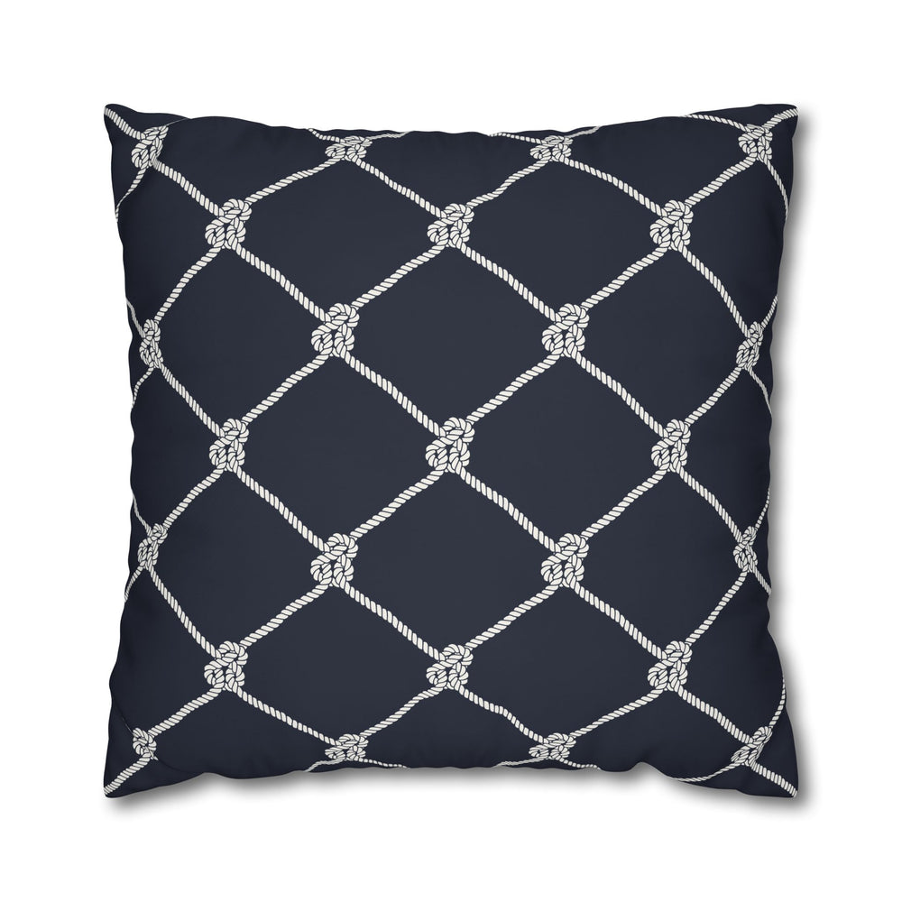 Square Canvas Pillowcase - Navy Rope