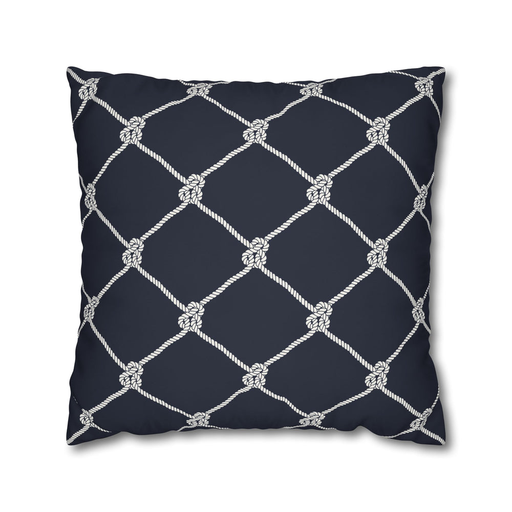 Square Canvas Pillowcase - Navy Rope