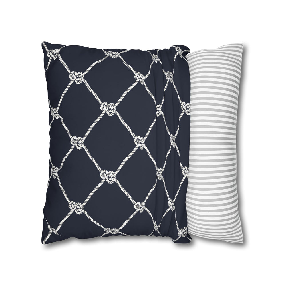 Square Canvas Pillowcase - Navy Rope