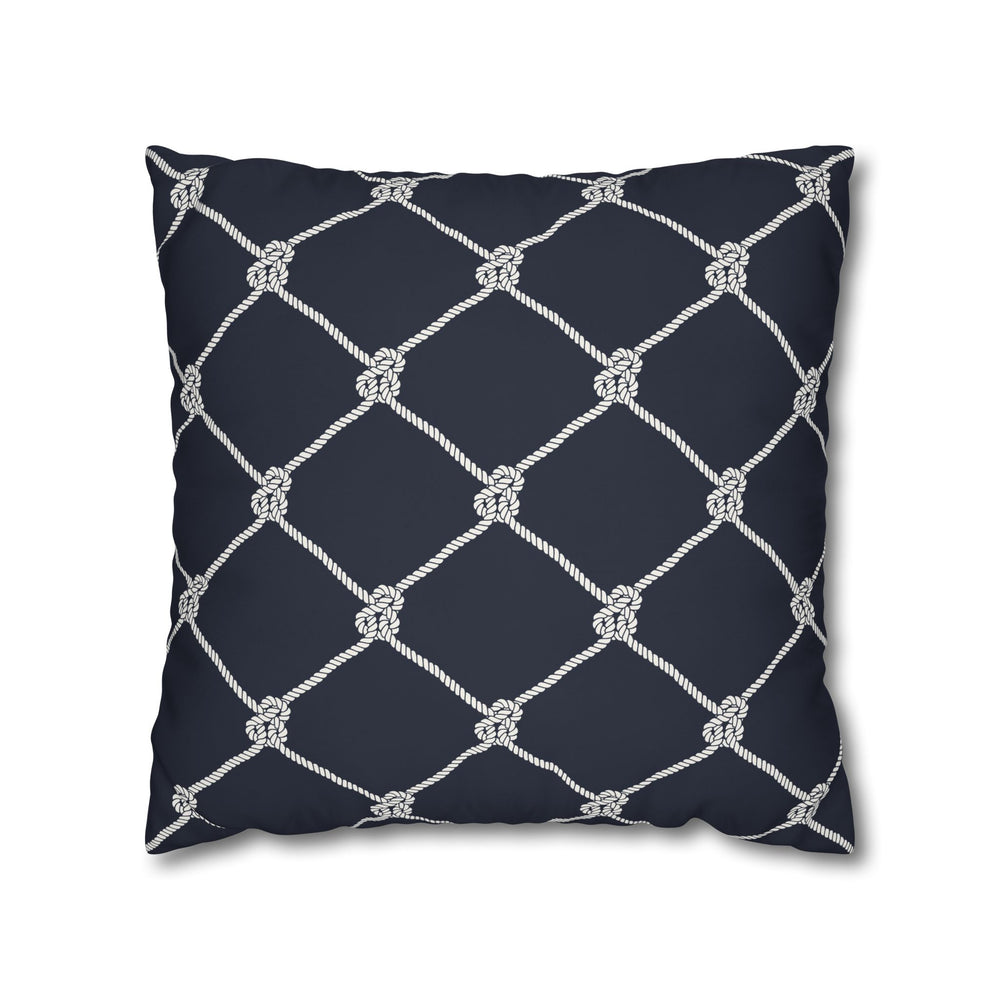 Square Canvas Pillowcase - Navy Rope