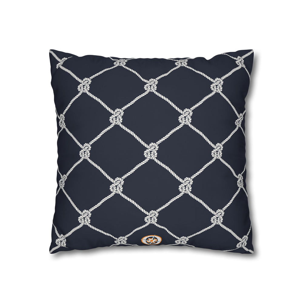 Square Canvas Pillowcase - Navy Rope