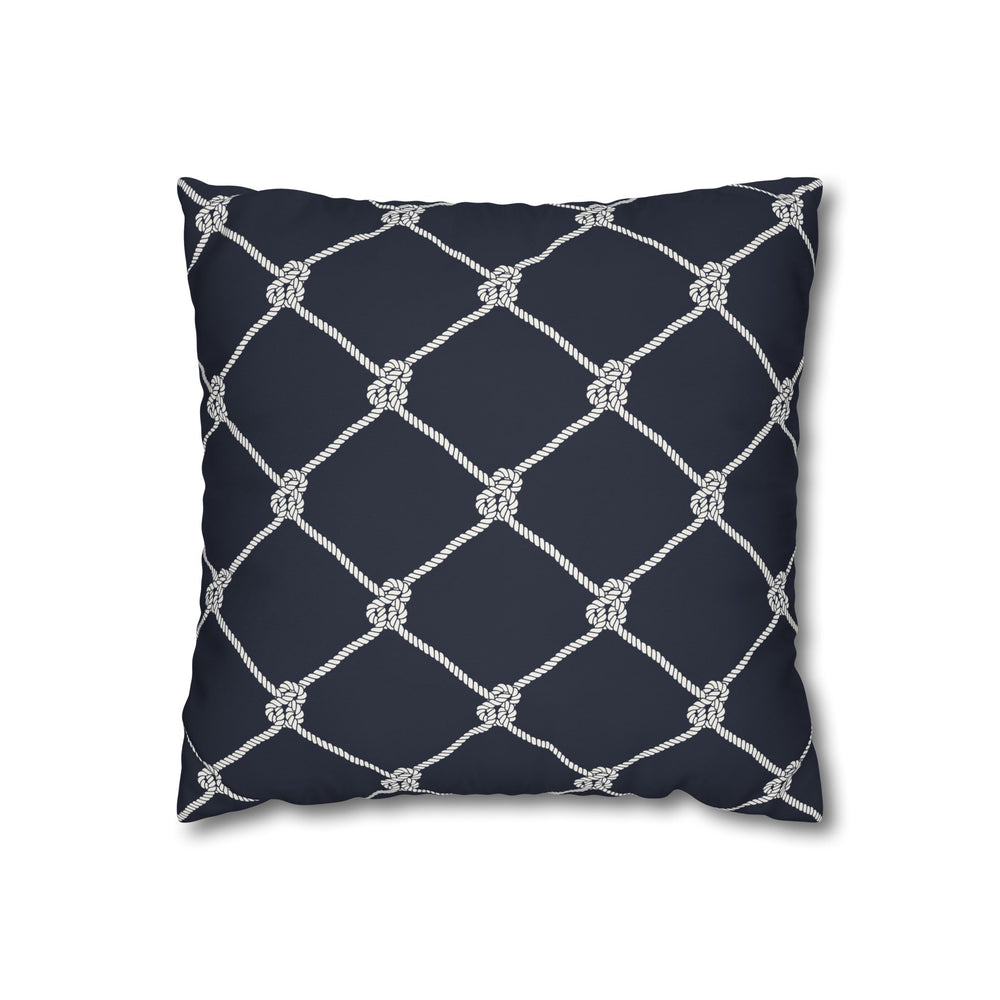 Square Canvas Pillowcase - Navy Rope