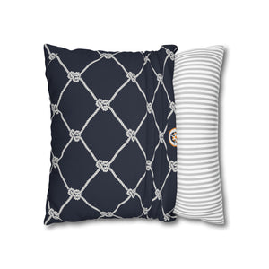Square Canvas Pillowcase - Navy Rope