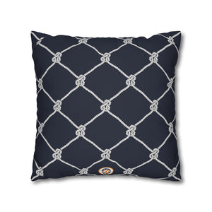 Square Canvas Pillowcase - Navy Rope