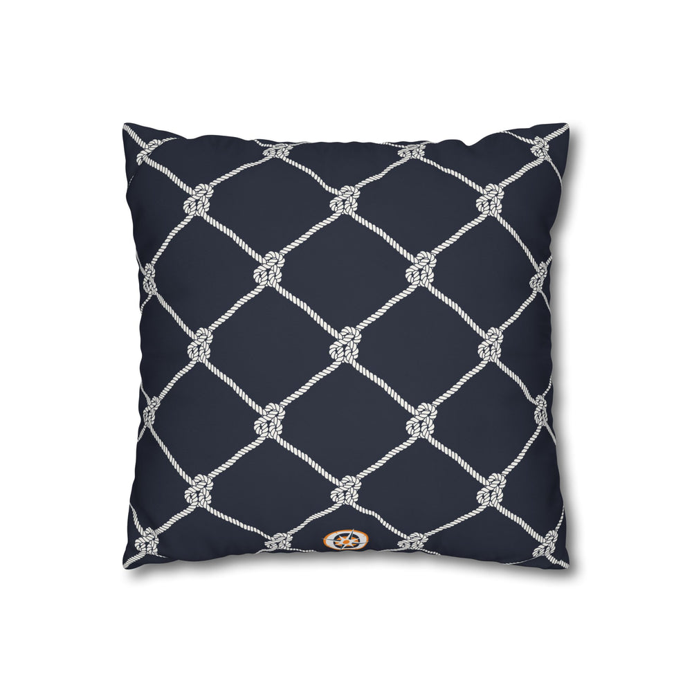 Square Canvas Pillowcase - Navy Rope