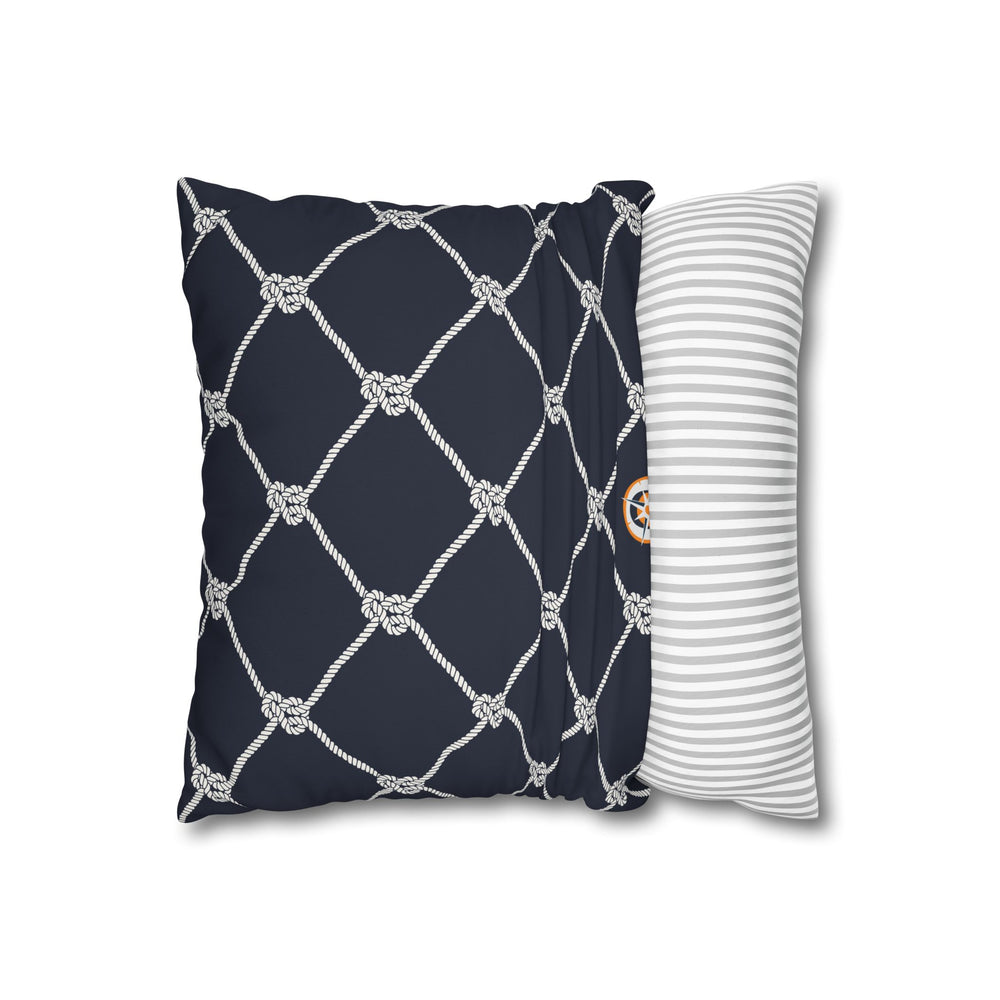 Square Canvas Pillowcase - Navy Rope
