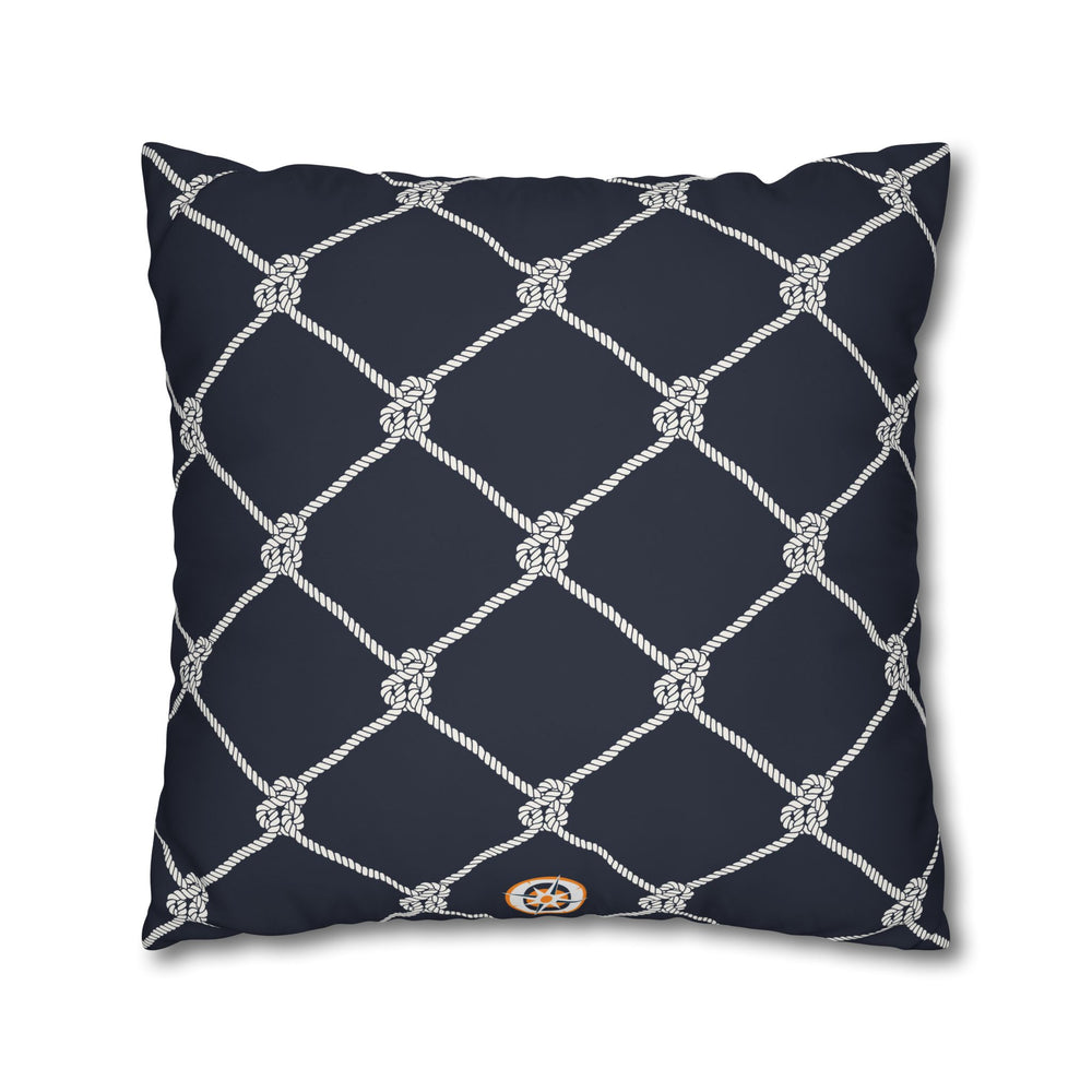 Square Canvas Pillowcase - Navy Rope
