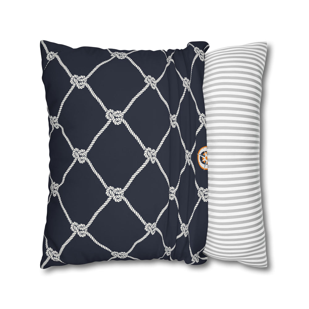 Square Canvas Pillowcase - Navy Rope