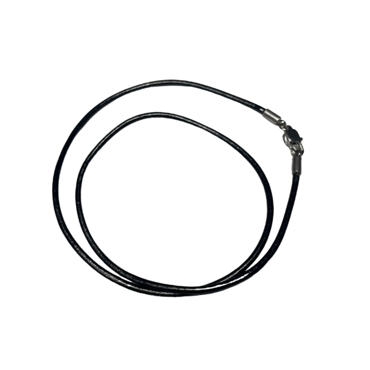Black Leather Cord - 2mm