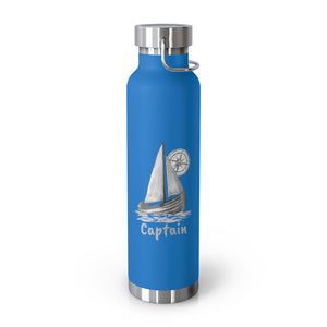 
            
                Load image into Gallery viewer, Vacuum Insulated Bottle - Sailboat / Captain - Lorelei Nautical Treasures
            
        