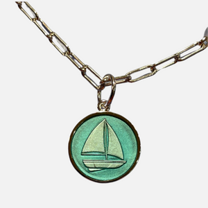 
            
                Load image into Gallery viewer, Sailboat Pendant - Small
            
        