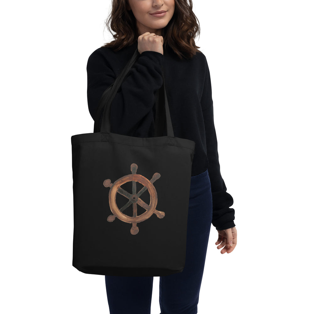 
            
                Load image into Gallery viewer, Eco Tote Bag - Ships Wheel
            
        