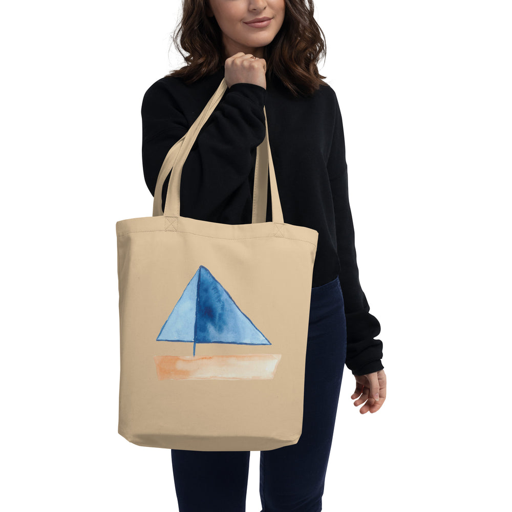 
            
                Load image into Gallery viewer, Eco Tote Bag - Sailboat (blue)
            
        