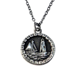 Sailboat & Lighthouse Necklace - Vintage - Lorelei Nautical Treasures