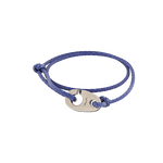 Weathered Silver Marine Cord Bracelet - Blue - Lorelei Nautical Treasures