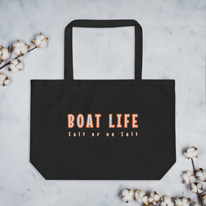 Large organic tote bag - BOAT LIFE - Lorelei Nautical Treasures