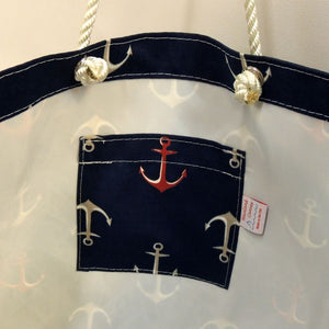 
            
                Load image into Gallery viewer, Nautical Tote Bag - ANCHORS on Navy - Lorelei Nautical Treasures
            
        